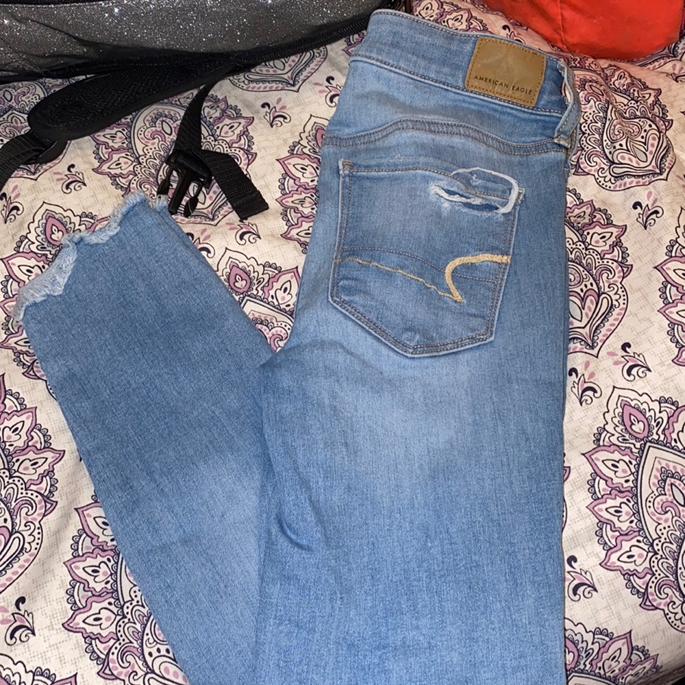 High rise skinny jeans